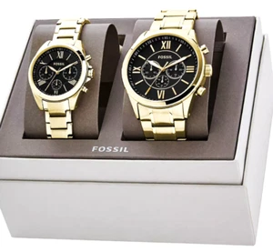 Fossil Relojes Mujer y Hombre Set Regalo Color Dorado - Imagen 1 de 2