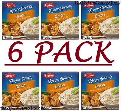 PACK DE 6 - Mezcla de sopa y salsa de cebolla Lipton 2 oz (total 12 oz) Foto 1 de 2