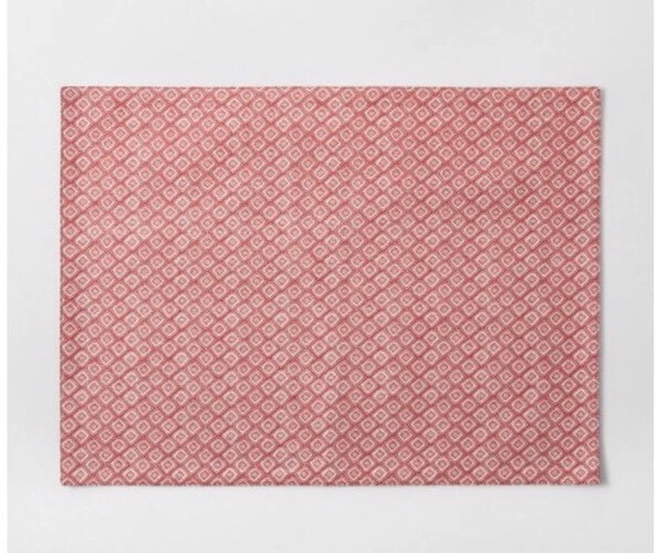NWT THRESHOLD Target Monarch Orange Coral Diamond Reversible Placemat Table Mat - Image 1 of 1