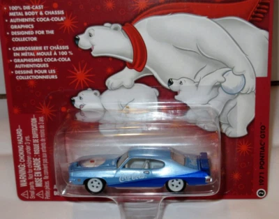 JOHNNY LIGHTNING WHITE LIGHTNING COCA-COLA POLAR BEARS ~1971 PONTIAC GTO~ MOC ~ - Image 1 of 4