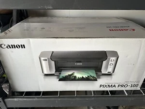 Canon PIXMA Pro-100 inkjet Wide Color Digital Photo Printer New In Box - Picture 1 of 1