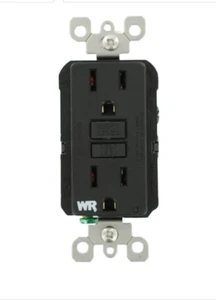 (1) Leviton GFWR1-E 15A 125V Gfci Smartlock Pro Receptacle Black - Picture 1 of 1