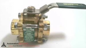 WATTS B6800-SE-LC-3/4 3-PIECE FULL PORT BALL VALVE, NEW* #288215 - Picture 1 of 3