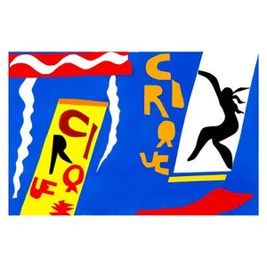 Henri Matisse, Circus from Jazz Le Cirque 1947, Canvas Print, 28" x 42" + Border - Picture 1 of 10