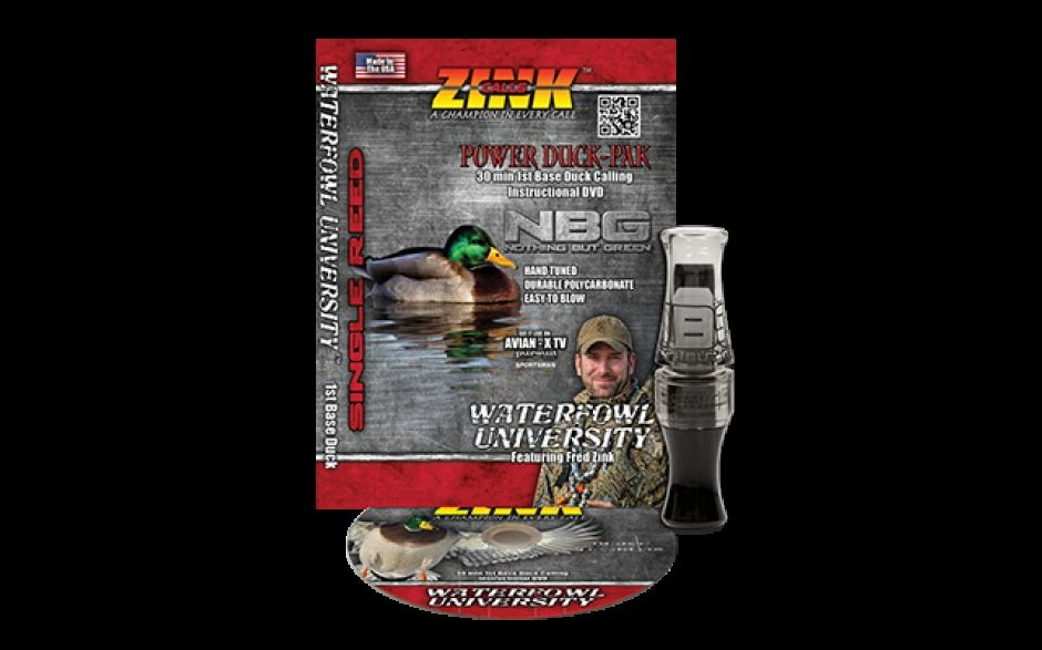 ZINK CALLS NBG GUNSMOKE DUCK CALL SINGLE REED  & DVD COMBO - Image 1 of 1