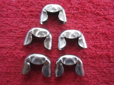 5 PUNTAS DE EXTREMO DE CINTURÓN DE CUERO O TELA MARCA ANCLA 3/4 VINTAGE, NIQUELADO NOS EE. UU. Foto 1 de 4