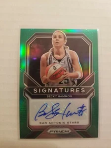 2021 WNBA Prizm Basketball Signatures Becky Hammon #SG-BHM Green Prizm Autógrafo - Imagen 1 de 2