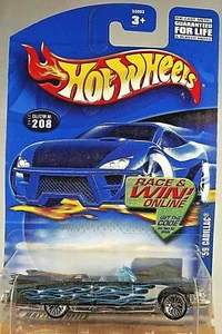 2002 Hot Wheels Mainline/Collector #208 '59 CADILLAC Black w/Chrome Lace Spokes - Picture 1 of 4