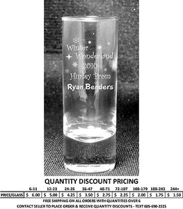 Personalized 2oz Tall Shot Glass Custom Engraved Shot Glasses Formal Dance  - Picture 1 of 12