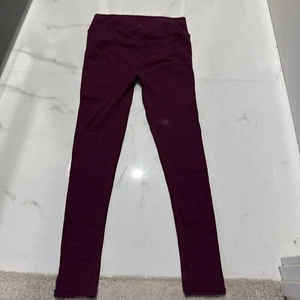Lululemon Womens Leggings Size 6 Seamless Athletic Gym Training Maroon - Picture 1 of 5