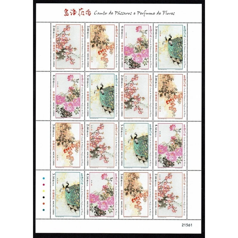 FR2810 - 2018 Macao Birds And Spring Flowers - Mini Sheet - Image 1 of 1