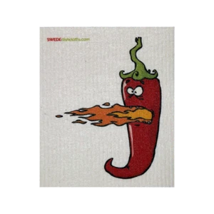 Swedish Dishcloth One Swedish Dishcloth Hot Chili Pepper Design - Picture 1 of 1