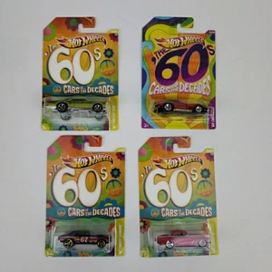 Lot Of 4 Hot Wheels '67 Chevy Camaro Cars Of The Decades '60s 67 GTO 62 Corvette - Picture 1 of 22