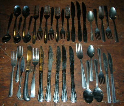 Lote Mixto, 37 Piezas Cubiertos INO INOXIDABLE Oneida Gibson + -- Artesanía Foto 1 de 4