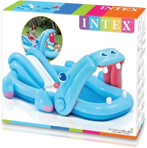Intex Inflatable Hippo Play Center Kiddie Pool, Slide and Sprayer BRAND NEW - Picture 1 of 4
