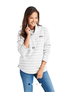 Camisa de oveja Vineyard Vines a rayas acogedora cuello embudo talla XXS - Imagen 1 de 12
