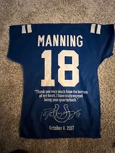 NFL Indianapolis Colts Peyton Manning #18 October 8 2017 Retirement Towel HOF - Picture 1 of 1