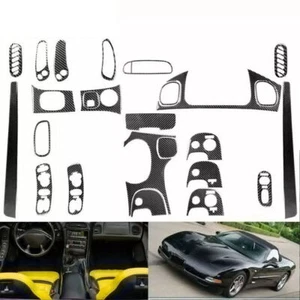 23Pcs Real Carbon Fiber Interior Full Set Trim For Chevrolet Corvette C5 1998-04 - Picture 1 of 10
