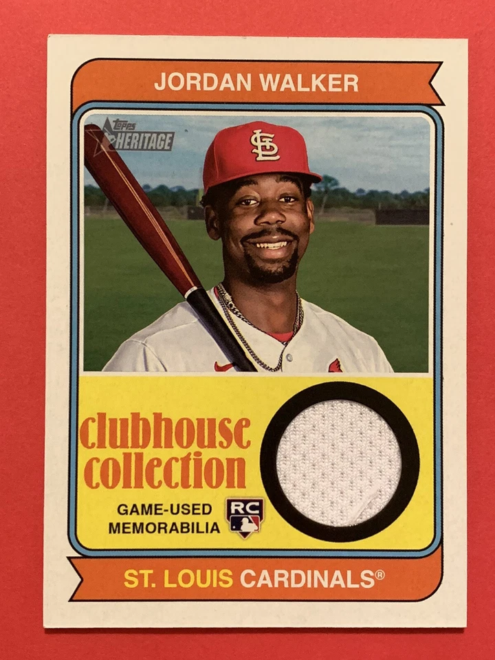 JORDAN WALKER 2023 ROOKIE Topps Heritage Clubhouse Collection GAME USED JERSEY - Image 1 of 2