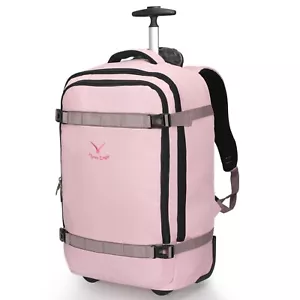 Hynes Eagle 42L Rolling Backpack Flight Approved Carry on Luggage TSA Suitcase - Picture 1 of 8