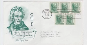 TurtlesTradingPost- Andrew Jackson Coil - 1963 - #1225 FDC Artmaster Cachet - Picture 1 of 1
