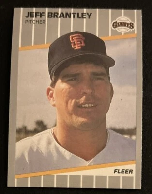 1989 Fleer Update Jeff Brantley Rookie Card (RC) U-127 Giants Pitcher Rough Edge - Image 1 of 3