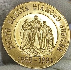 Souvenir North Dakota mezzo dollaro diamante giubileo 1889-1964 75° anniversario ~ FDC - Foto 1 di 2