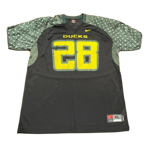 Oregon Ducks UO Team Nike #28 Mens XL Black Jersey Steel Diamond Plate Cover