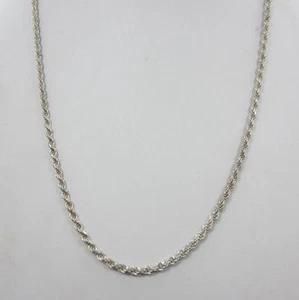 Sterling SILVER Necklace 925 18 Inche Italy Link chain  - Picture 1 of 3
