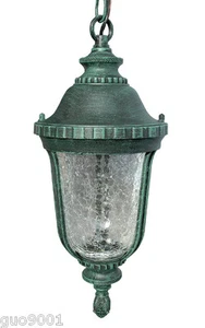 Outdoor Lighting Fixture Hanging Lantern Cast Aluminum Verdigris Exterior Green - Picture 1 of 1