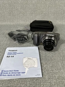 Olympus SZ-14 14.0MP Digital Camera Silver - Great Condition Manual And AC Adapt - Picture 1 of 12