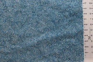 Dusty blue swirls BATIK cotton quilt fabric  FQ Banyan Batiks Northcott - Picture 1 of 1