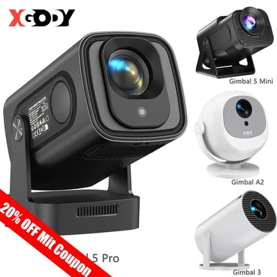 XGODY Mini Beamer 4K UHD Heimkino Android Projektor 5G WiFi Bluetooth 18000Lumen - Bild 1 von 4
