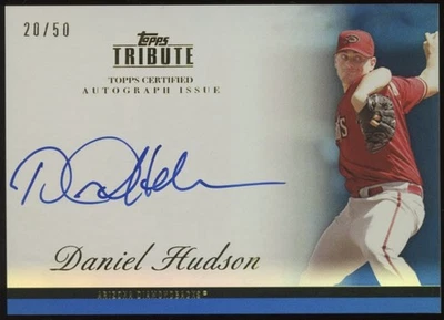 2012 Topps Tribute Daniel Hudson Auto Diamondbacks Autograph #/50 Blue - Image 1 of 2