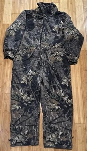Cabelas Mossy Oak Camo Quilted Winter Coveralls Mens XL/S Duck Hunting - Picture 1 of 7