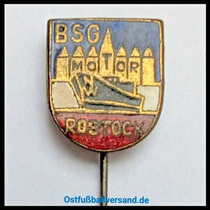 Orig. email. Anstecknadel BSG Motor Neptunwerft Rostock DDR Liga Fußball Sport - Picture 1 of 4