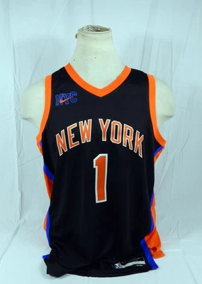 Camiseta deportiva negra para hombre 2022-23 New York Knicks Obi Toppin #1 Nike Swingman City XL 7S Foto 1 de 4