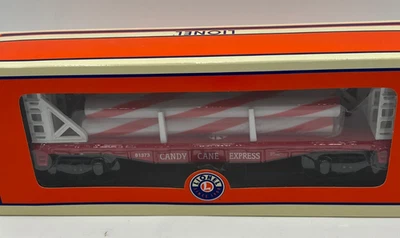 Lionel 6-81373 Candy Cane Express Christmas Flatcar O Gauge Removable Pipes - Image 1 of 4