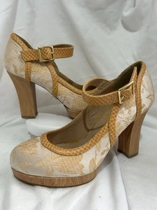 Ruby Shoo Cassandra In Sand/gold Effect. Uk 5  NWOTs - Picture 1 of 12