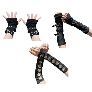 Punk Arm Covers Arm Coverage Sun Protective Armwear For Women Music Fesitval - Picture 1 of 11
