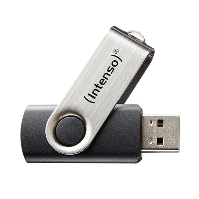 Intenso Basic Line - Flash Drive 64 GB - USB 2.0, Silver/Black - Image 1 of 4
