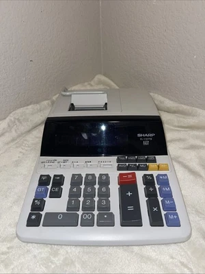 Sharp EL-1197PIII Electronic Printing Calculator Adding Machine Ribbon Printer - Image 1 of 4