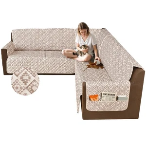 100% Waterproof Sectional Couch Covers L Shape Sofa Slipcovers Corner Section... - Picture 1 of 8