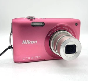 【Excellent】 Nikon COOLPIX S3300 Strawberry Pink Digital Camera tested & work - Picture 1 of 10