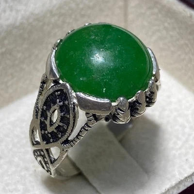 Anillo islámico plata de ley 925 anillo para hombre yemen aqeeq cúpula ágata hombres plata Foto 1 de 4