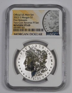 2023-S $1 Reverse Proof Silver Morgan Dollar NGC PF 69 First Release - Picture 1 of 2