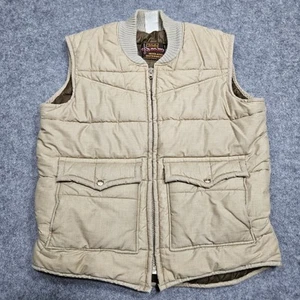 Vintage Walls Blizzard-Pruf Insulated Quilted Puffer Vest Men XL Full Zip 1980s - Picture 1 of 6