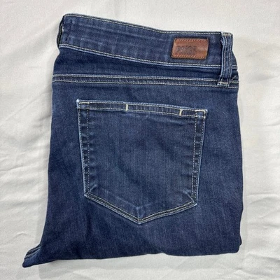 PAIGE Skyline Straight Dark Wash Denim Jeans Women Sz 32 Classic Chic USA Made - Image 1 of 4