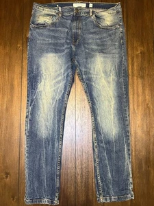 Evolution In Design Men’s Washed Distressed Thrashed Jeans Size 40 X 32 - Picture 1 of 3