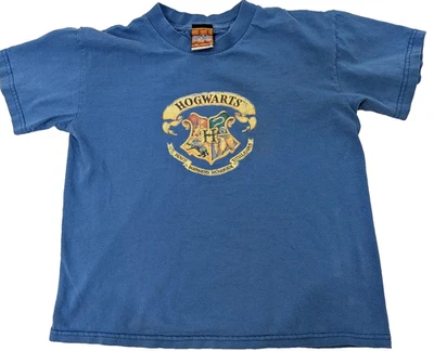 Vintage Harry Potter Hogwarts Shirt Youth Small Crest Graphic Wizard 2000s Tee - Image 1 of 4